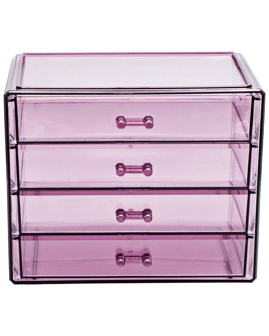 Sorbus Acrylic Cosmetic Makeup & Jewelry Storage Case, Purple