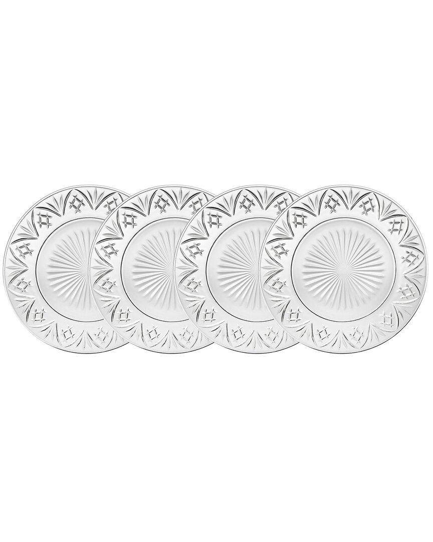 Godinger Wales Dinner Plates (set Of 4) In Clear