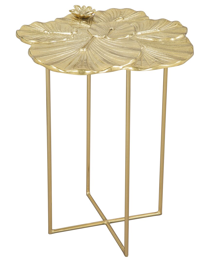 Zuo Modern Lotus Side Table In Gold