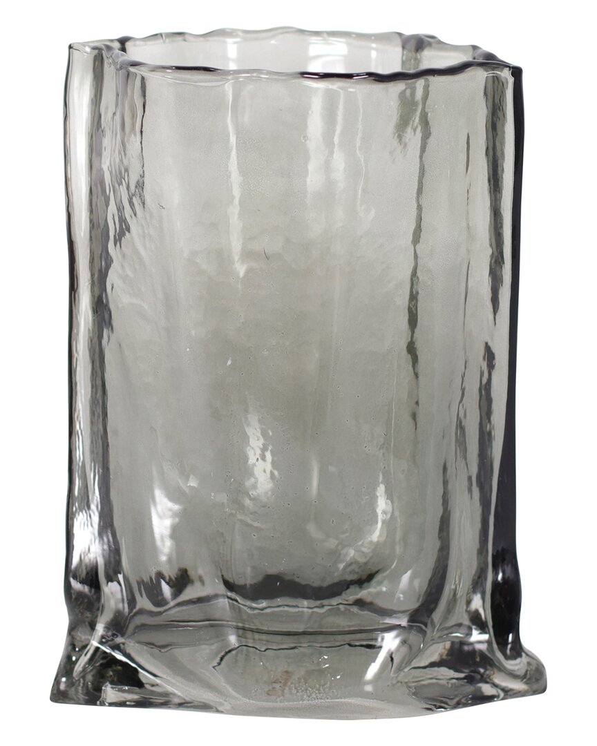 Sagebrook Home 9in Paper Bag Vase In Grey