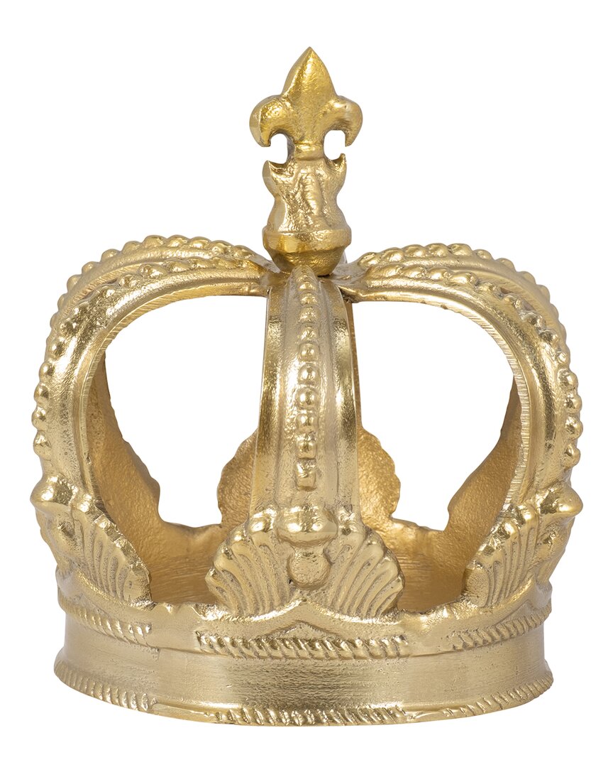 Sagebrook Home 7in Crown Decor In Gold