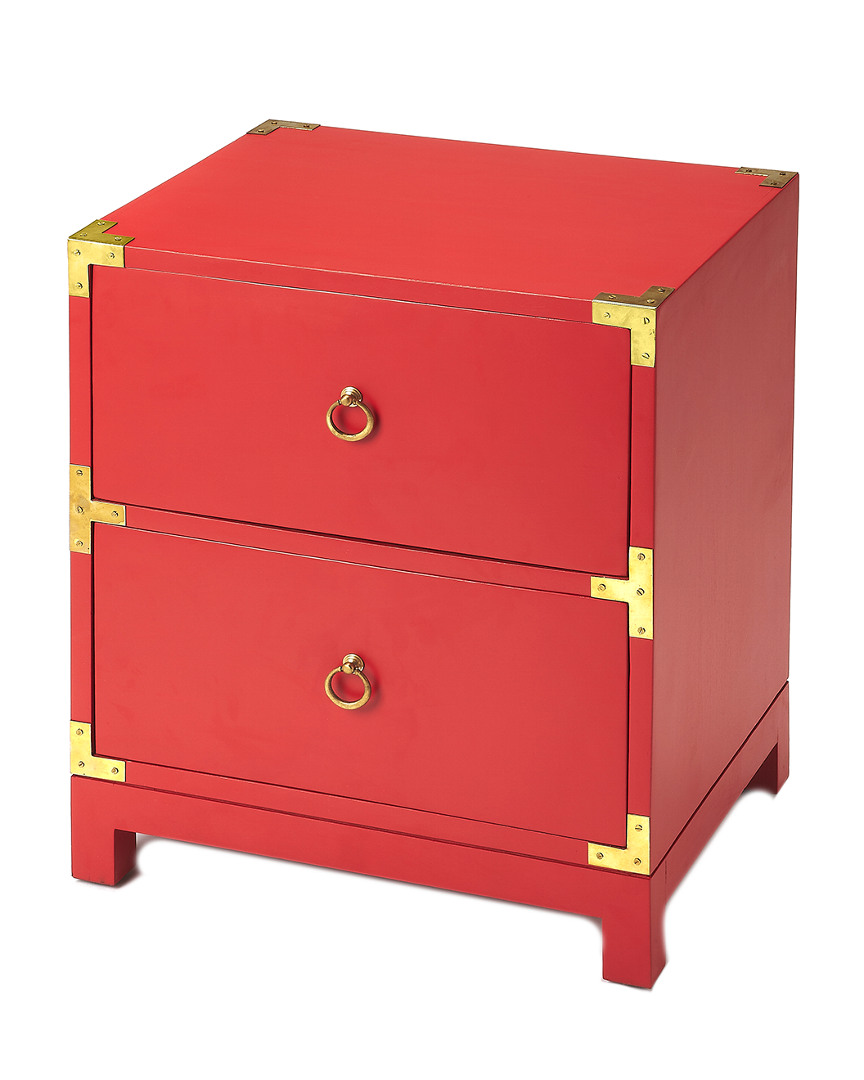Butler Specialty Company Ardennes Red Campaign Chairside Chest