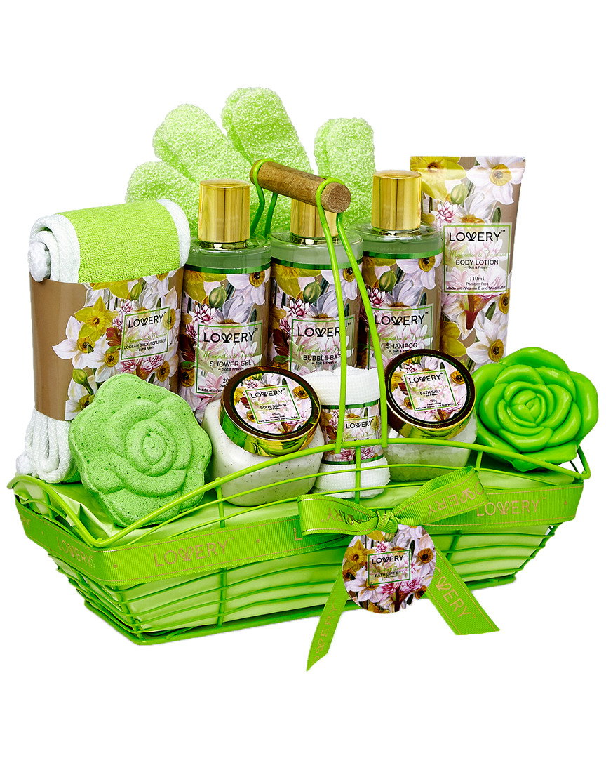 Lovery Home Spa Gift Basket - 13pc Magnolia & Jasmine Self Care Package