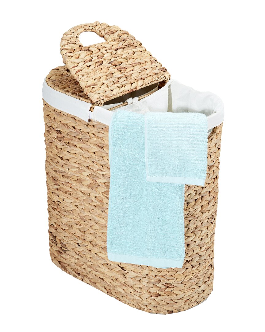 Seville Classics Handwoven Oval Laundry Hamper