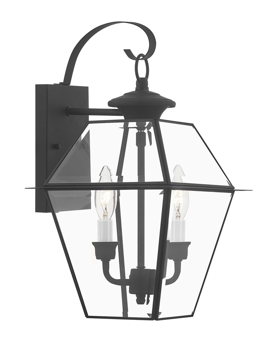Livex Lighting 2-light Black Outdoor Wall Lantern