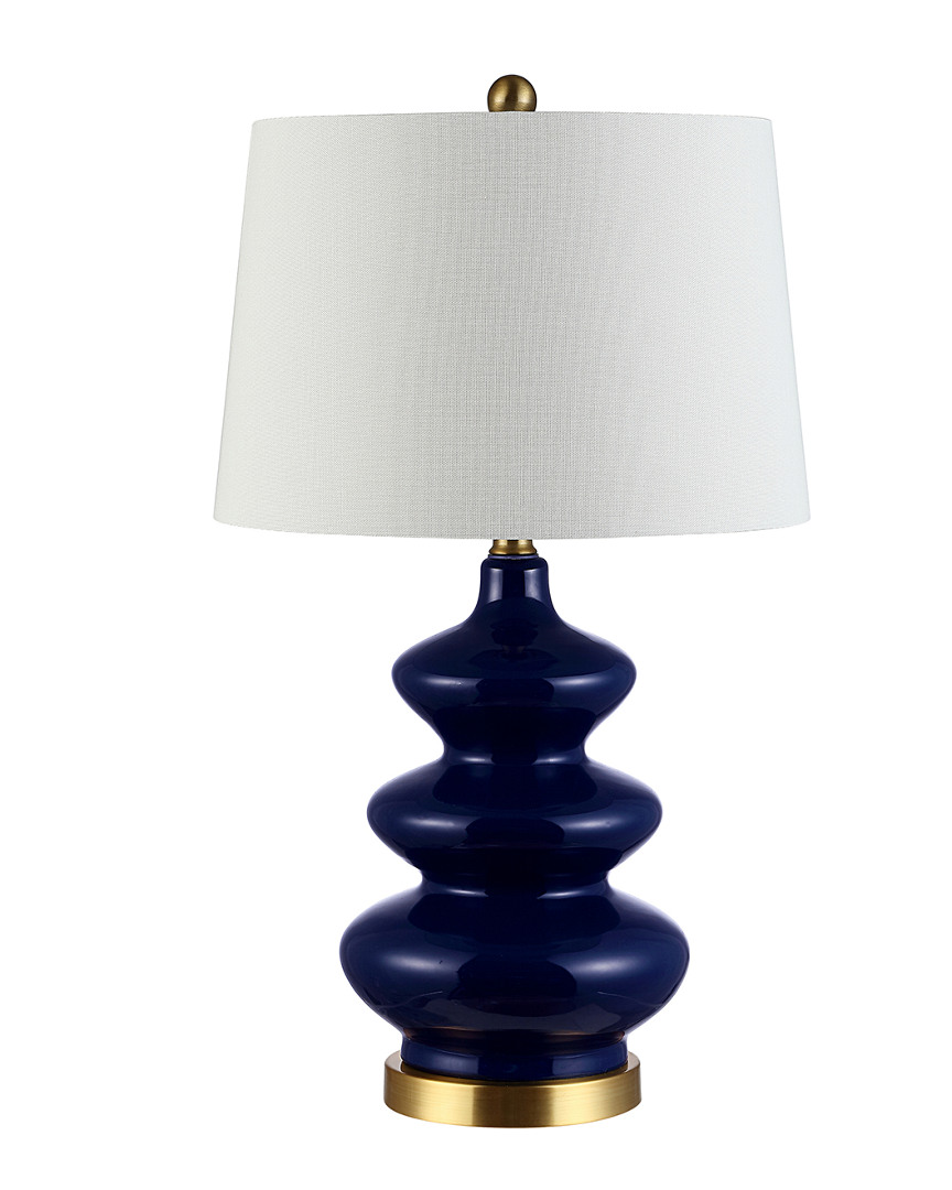 Shop Safavieh Brielle Mosaic Table Lamp In Navy