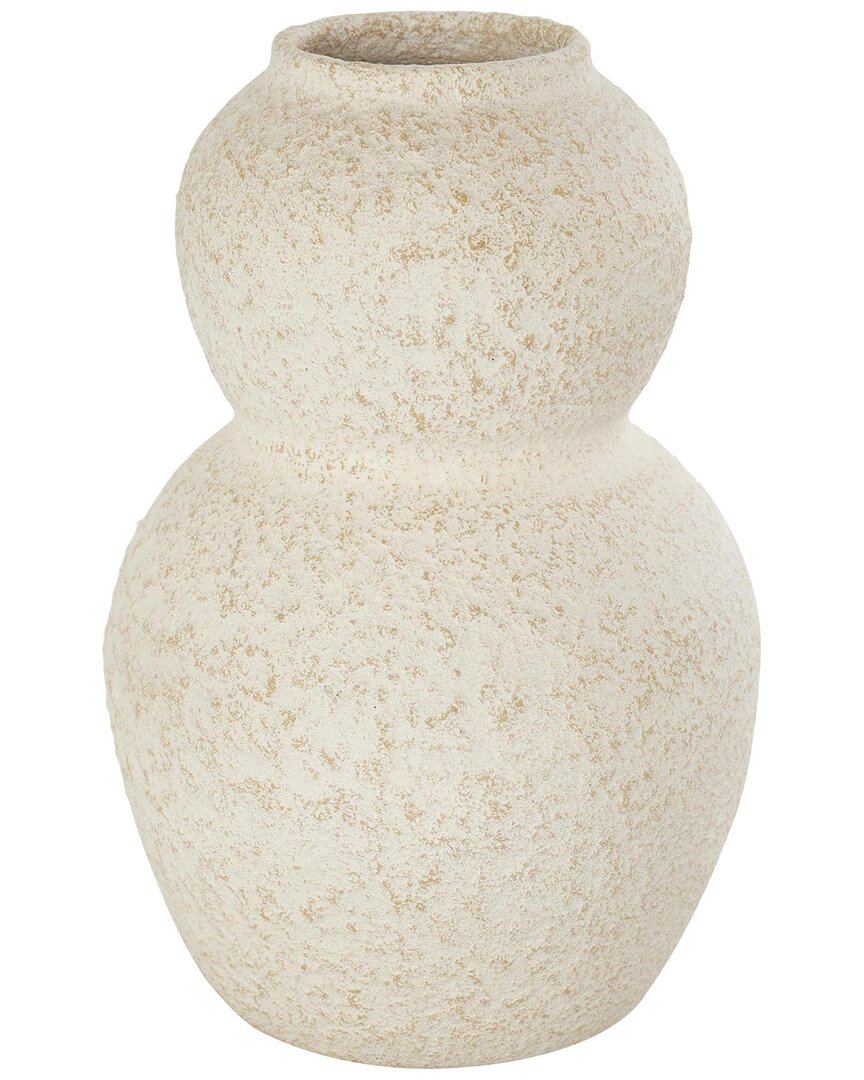 Peyton Lane Bohemian Ceramic Vase In White