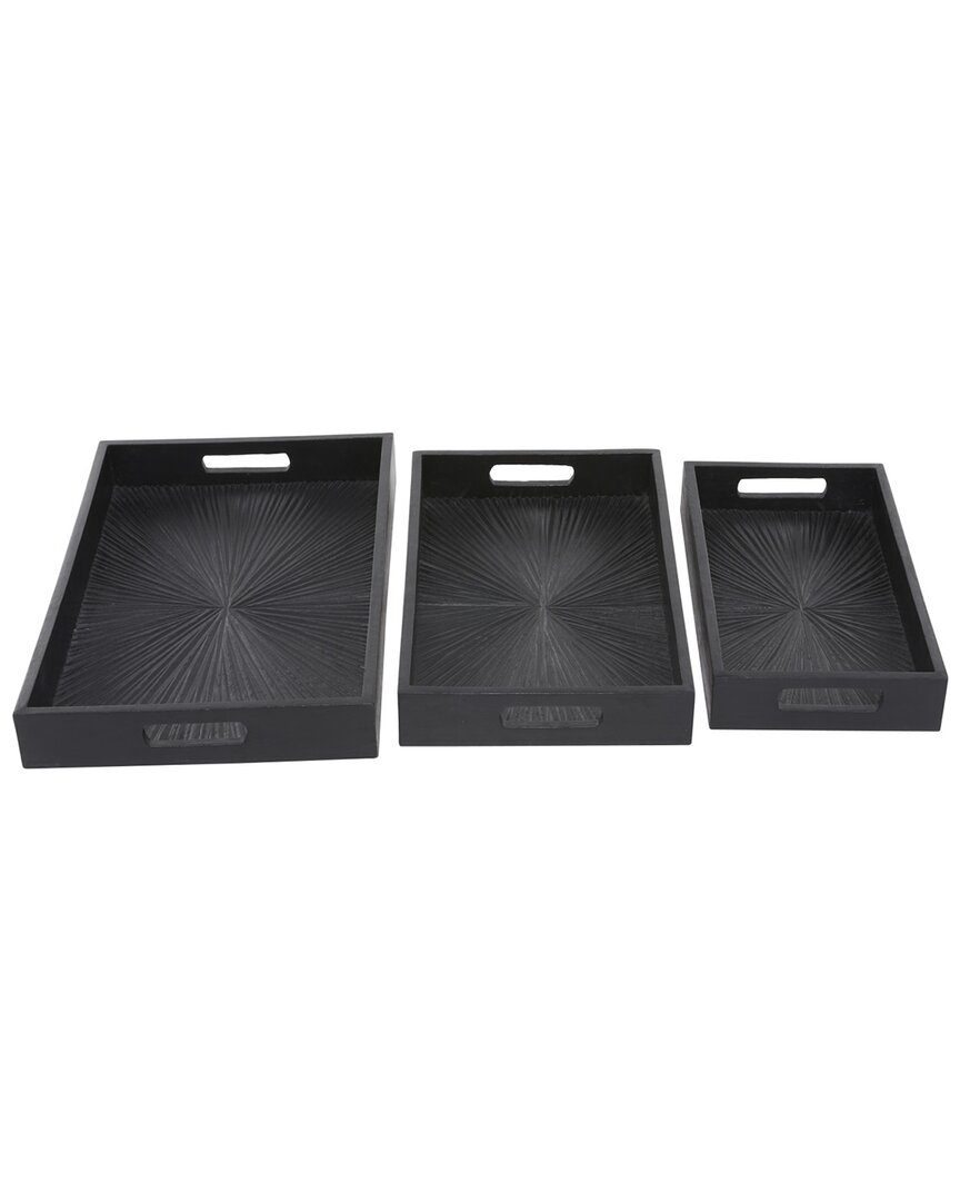 Peyton Lane Set Of 3 Wood Contemporary Tray