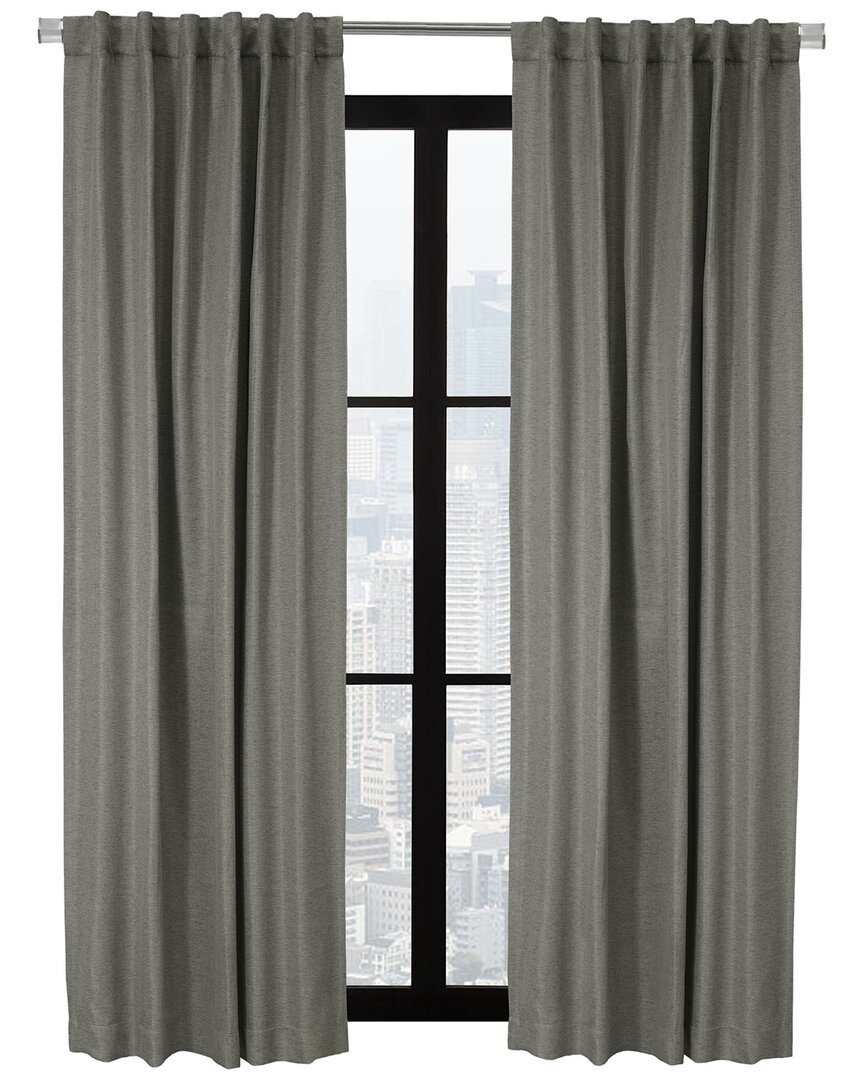Thermalogic Galati Room-darkening Dual Header 52x108 Curtain Panel In Charcoal