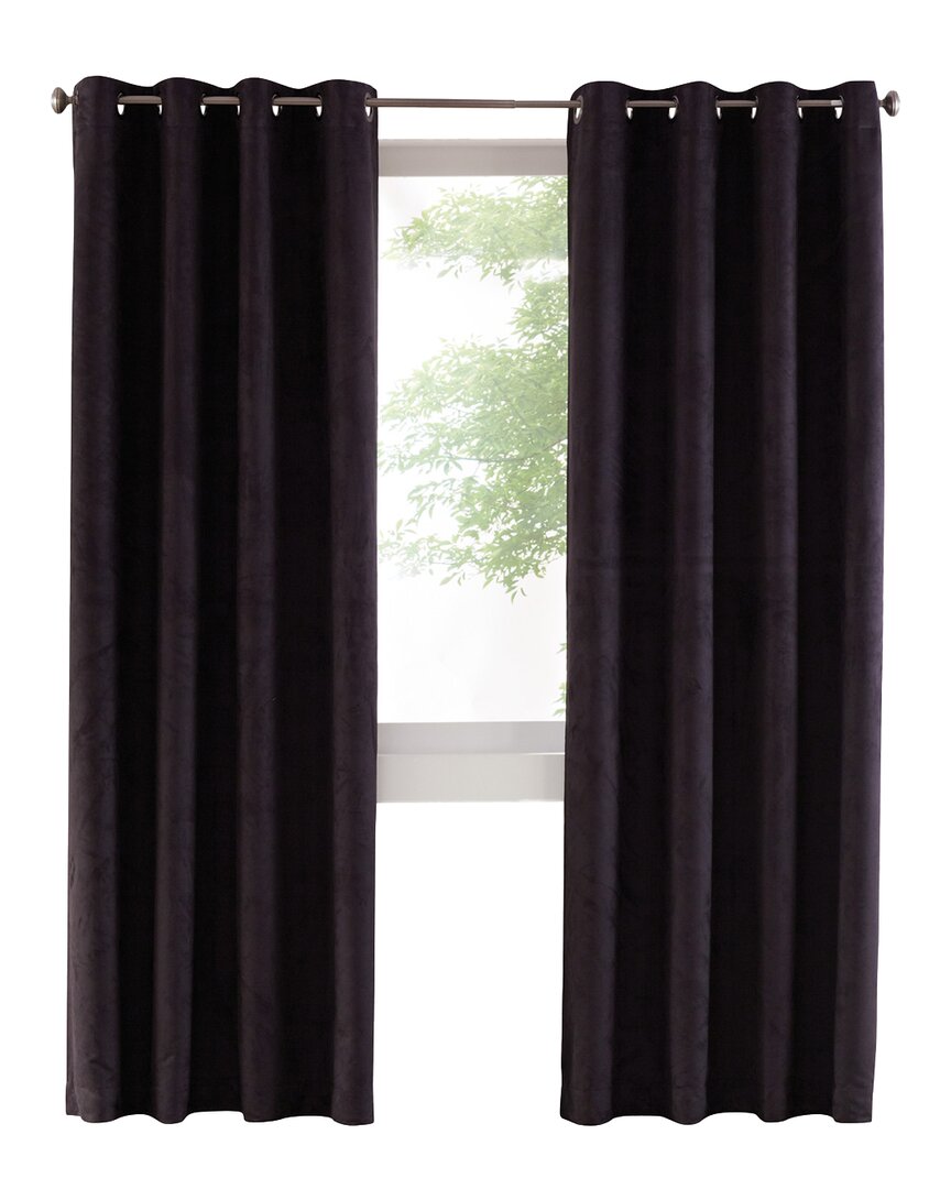 Thermaplus Navar Blackout Grommet 54x63 Curtain Panel In Black