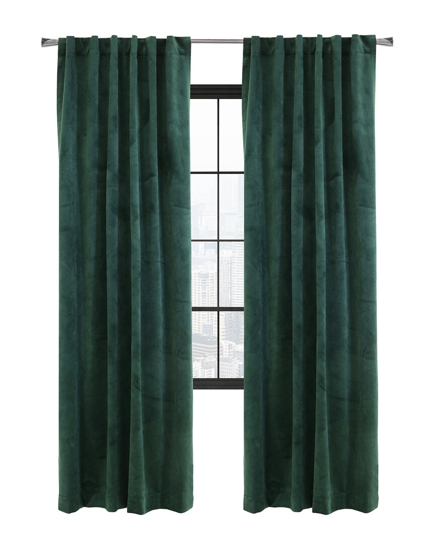 Thermalogic Seren Room-darkening Dual Header 50x84 Curtain Panel In Green