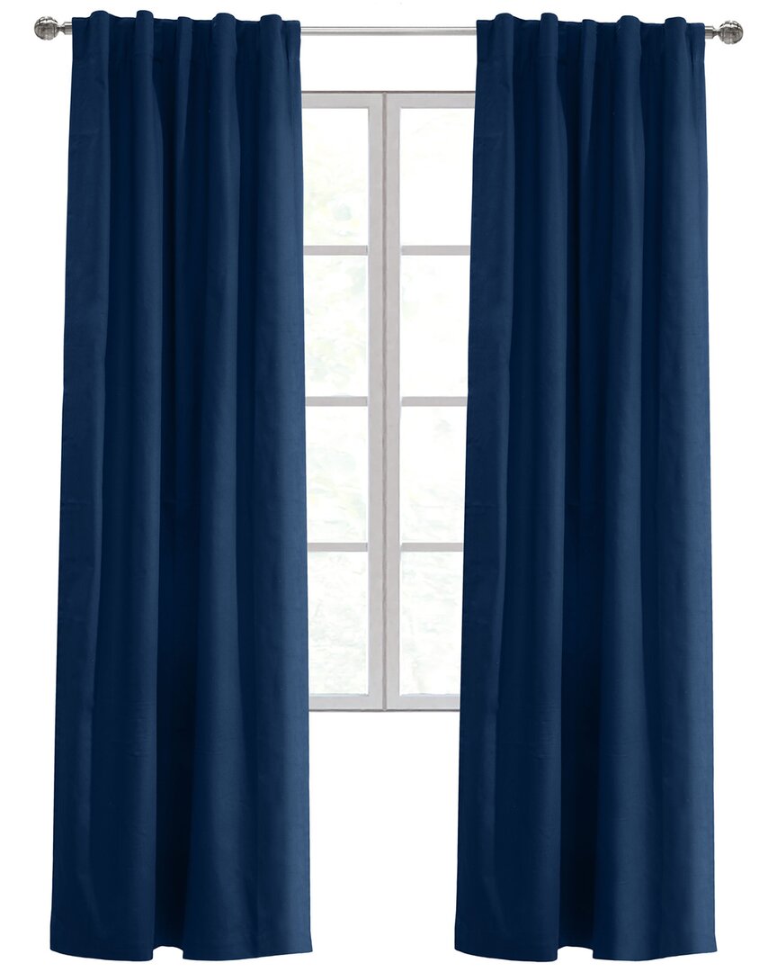Shop Thermalogic Weathermate Topsions Set Of 2 Room-darkening 40x63 Curtain Panels In Navy