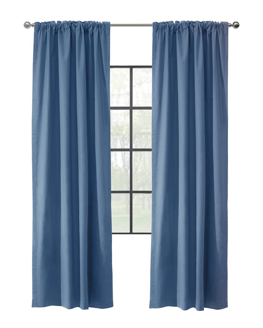 Shop Thermalogic Weathermate Topsions Set Of 2 Room-darkening 40x84 Curtain Panels In Blue