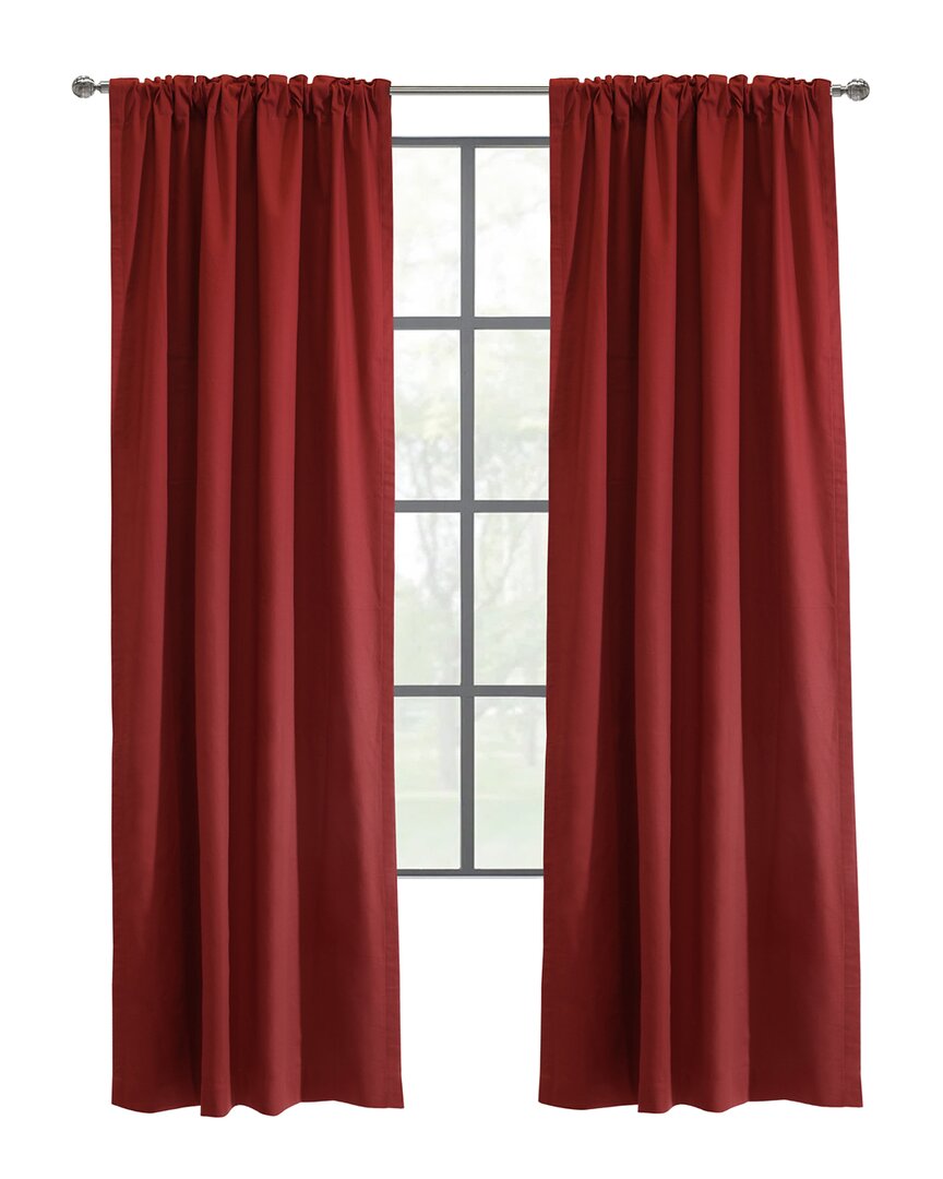 Shop Thermalogic Weathermate Topsions Set Of 2 Room-darkening 40x84 Curtain Panels In Red