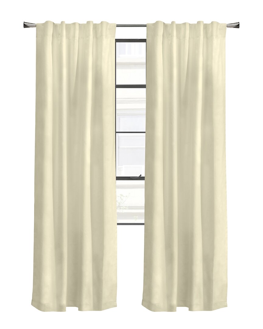 Thermalogic Weathermate Topsions Set Of 2 Room-darkening 40x63 Curtain Panels In Beige