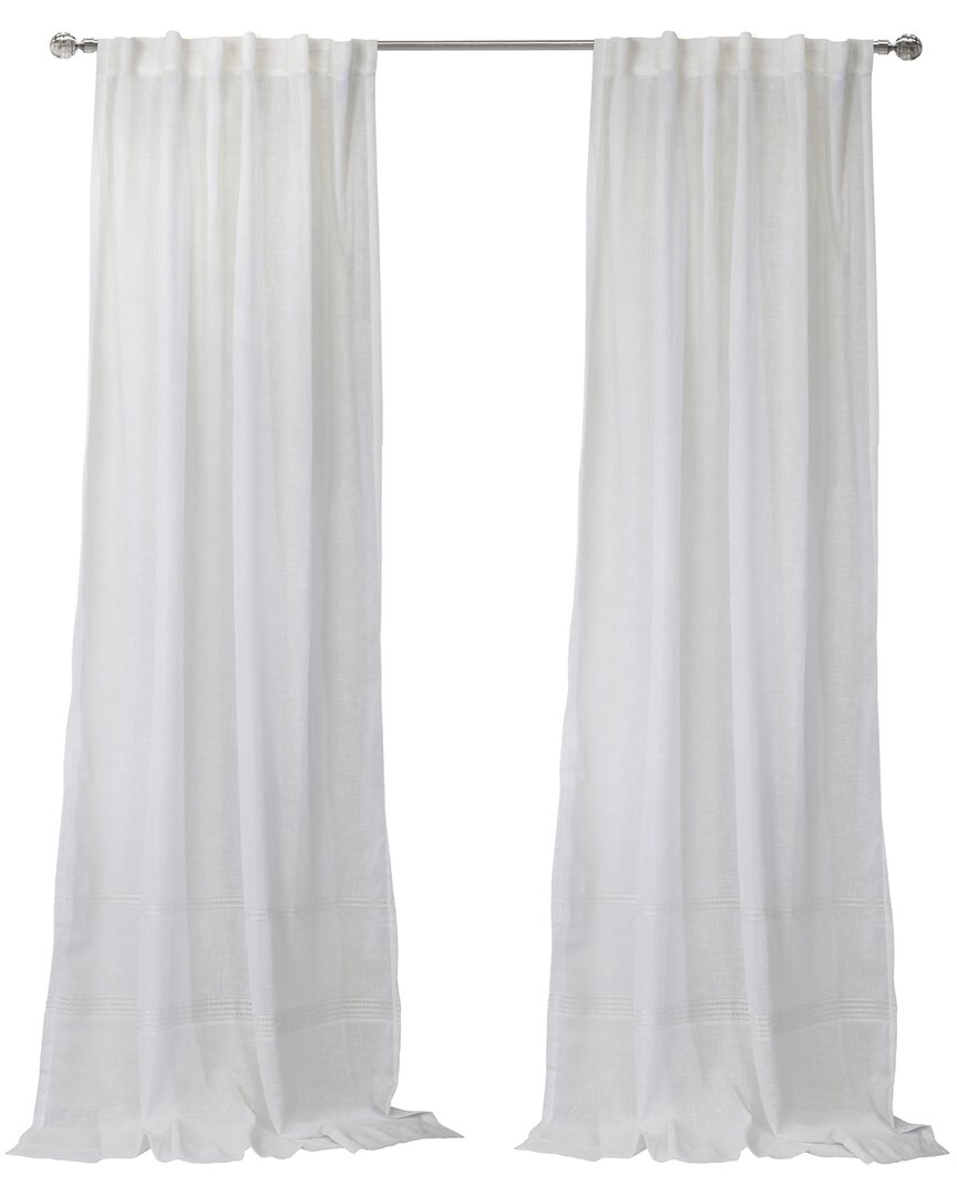 Habitat Alicante Sheer Dual Header 52x63 Curtain Panel In White