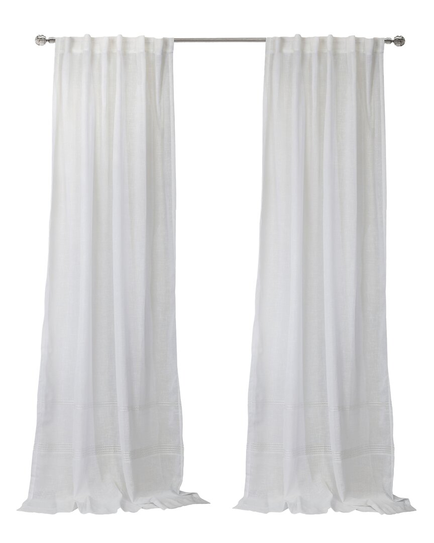 Habitat Alicante Sheer Dual Header 52x95 Curtain Panel In White