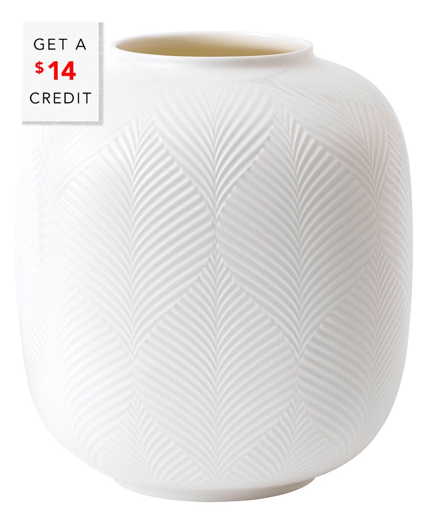 Wedgwood White Folia Vase Rounded With $12 Credit