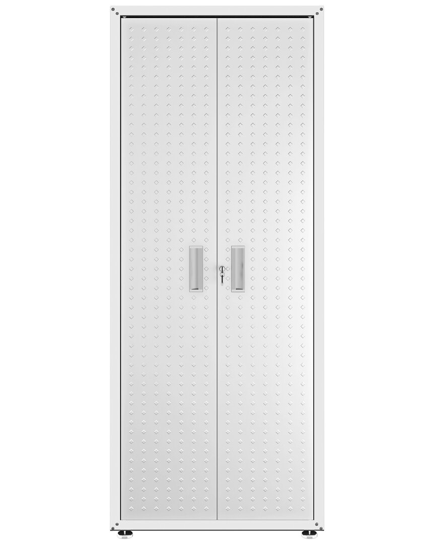 Manhattan Comfort Fortress 75in Tall Garage Cabinet In White