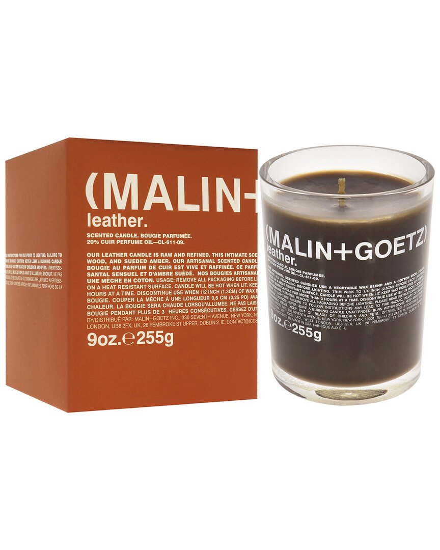 Malin + Goetz Scented Votive Leather 9oz Candle In Brown