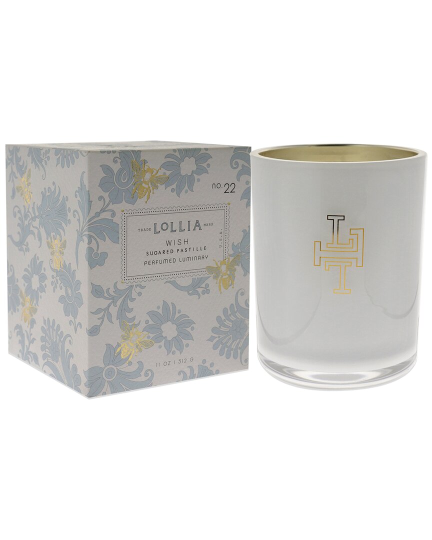 Lollia Wish Perfumed Luminary 11oz Candle In White