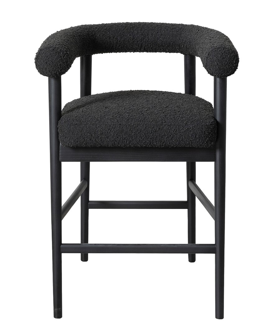 Tov Furniture Spara Boucle Counter Stool In Black