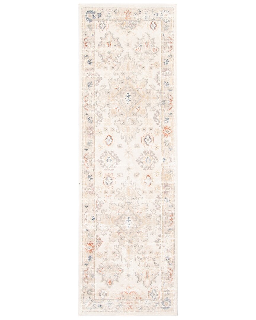 Ecarpet Rococo Traditional Runner Rug In Neutral