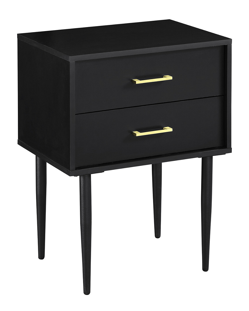Hewson 20in Mid-century Modern Two-drawer Side End Table