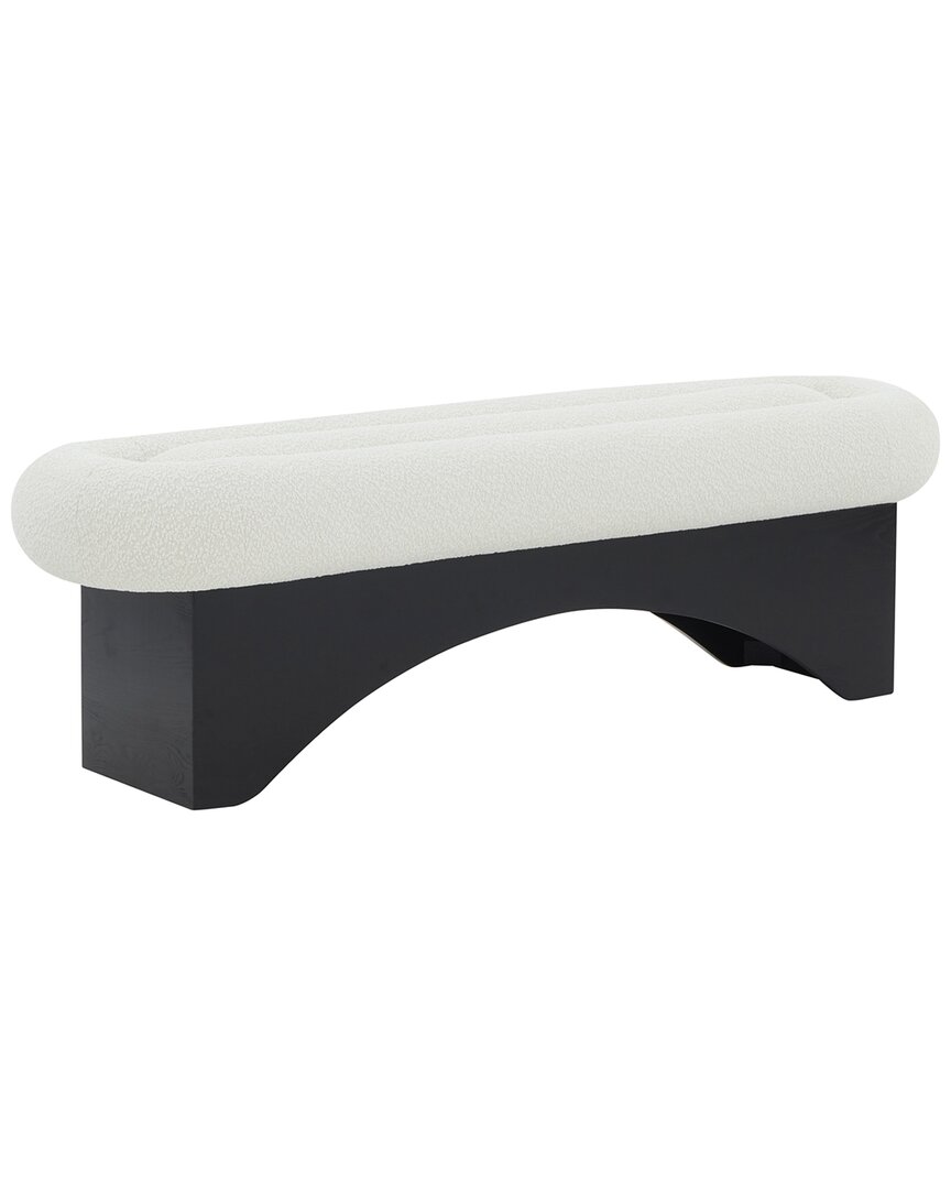 Safavieh Couture Carsen Boucle & Wood Bench
