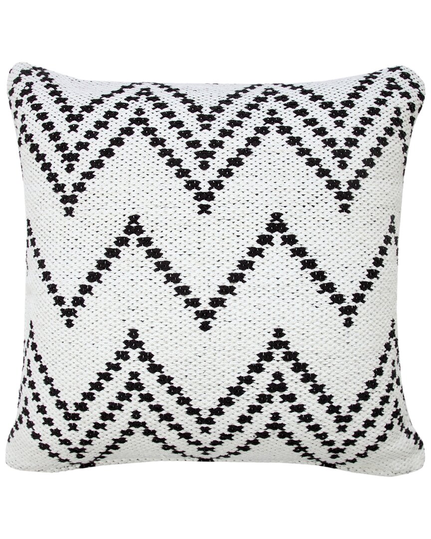Lr Home Brynn Modern Woven Chevron Throw Pillow In White