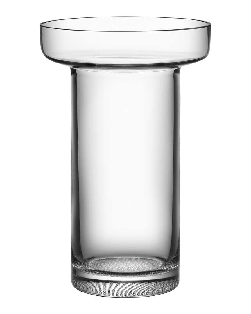 Kosta Boda Handmade Limelight Tall Vase In Silver