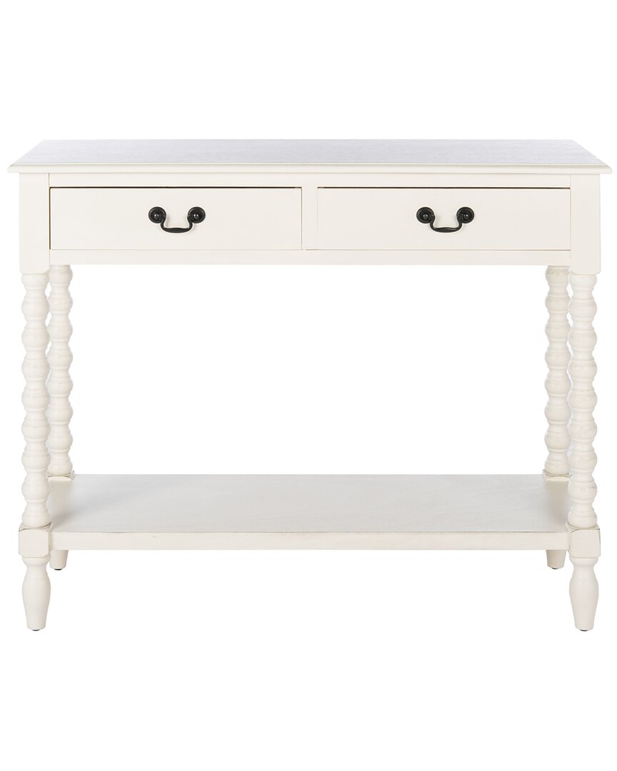 Safavieh Couture Athena 2 Drawer Console Table In White