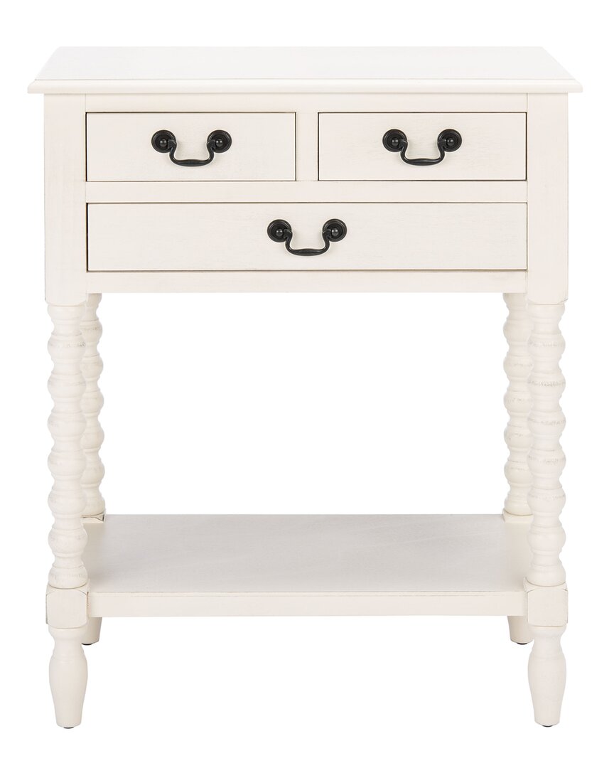 Safavieh Couture Athena 3 Drawer Console Table In White