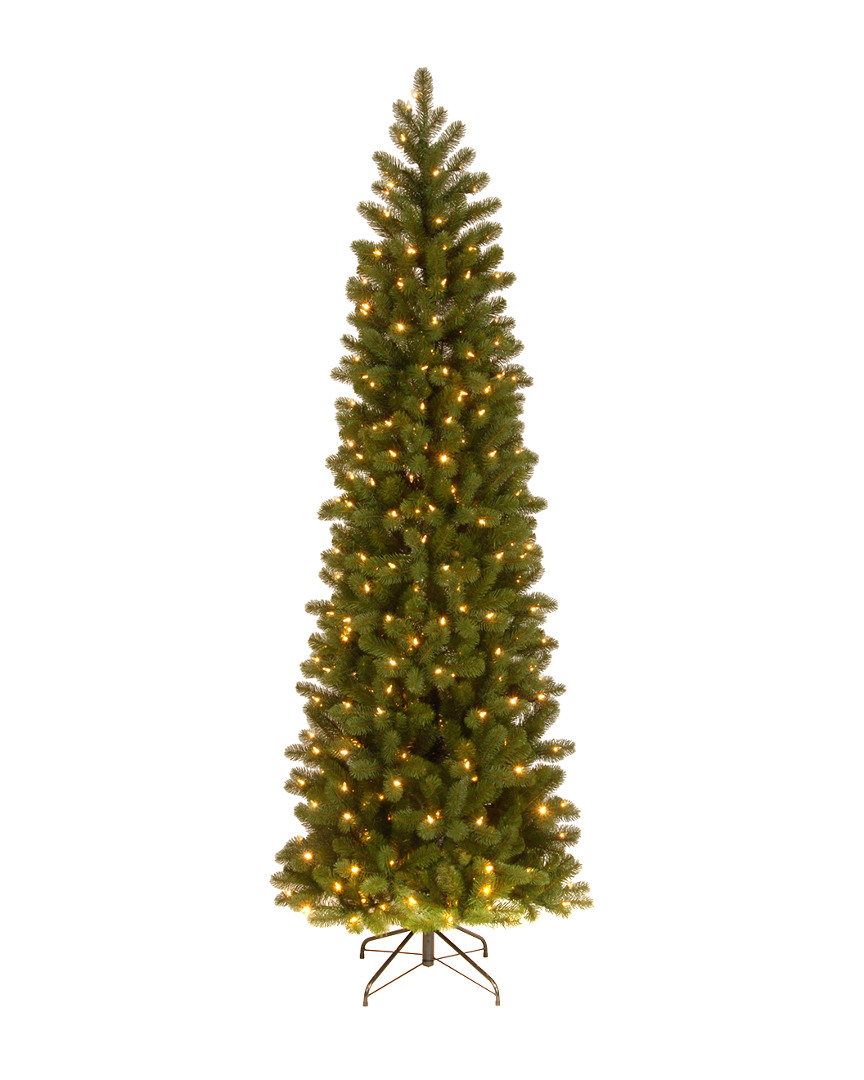 National Tree Company 7.5ft Feel Real Down Swept Douglas Fir Pencil Slim Tree