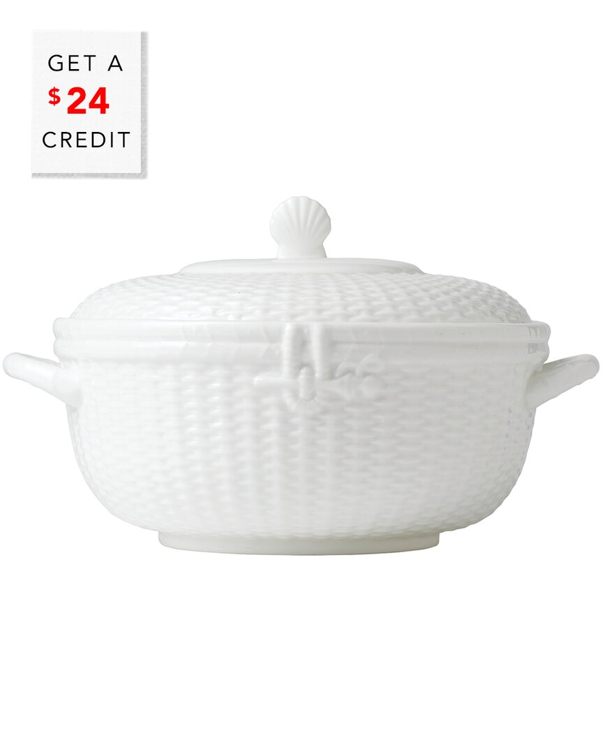 Wedgwood Nantucket Basket Covered Vegetable With $23 Credit