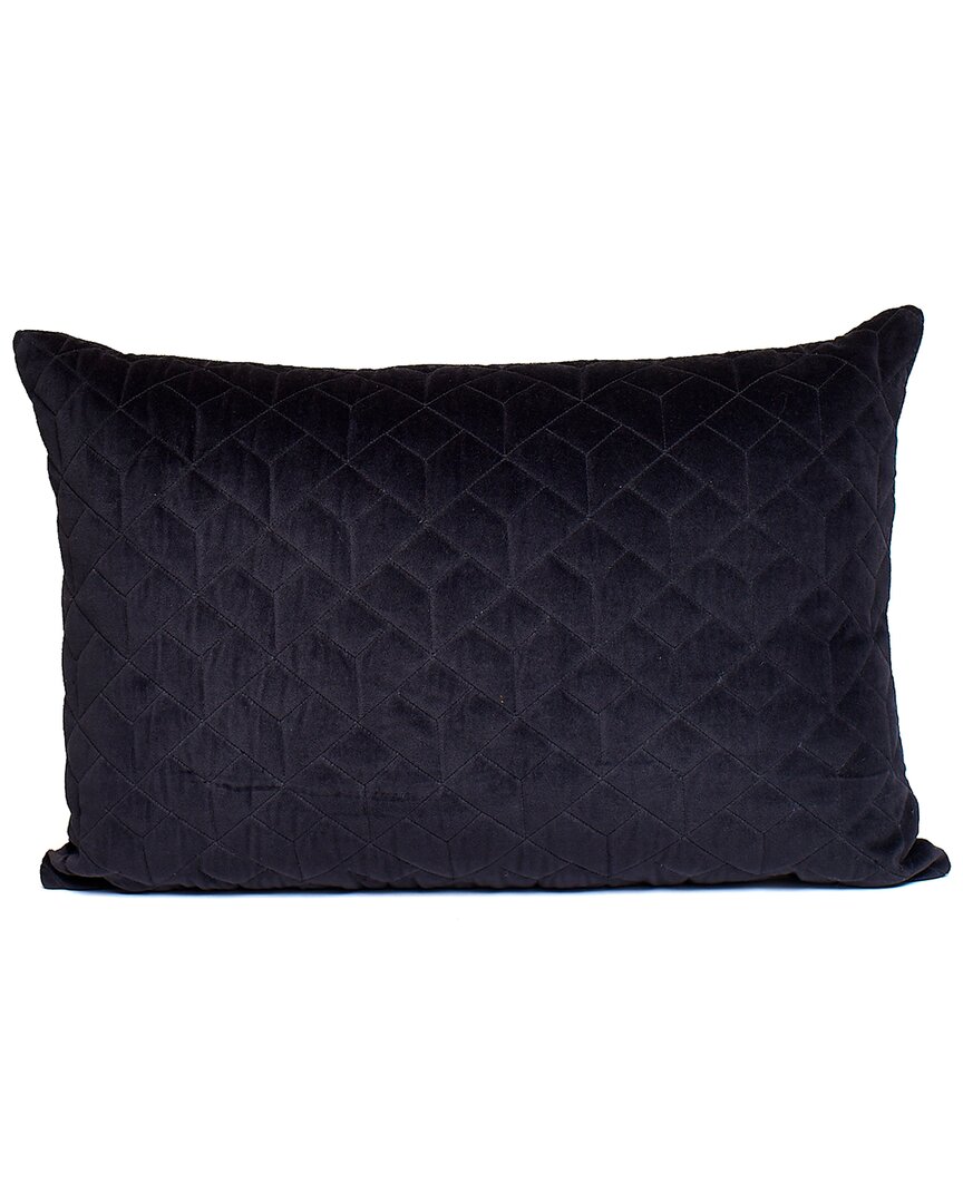 Harkaari Geometric Cross Stitch Throw Pillow In Black