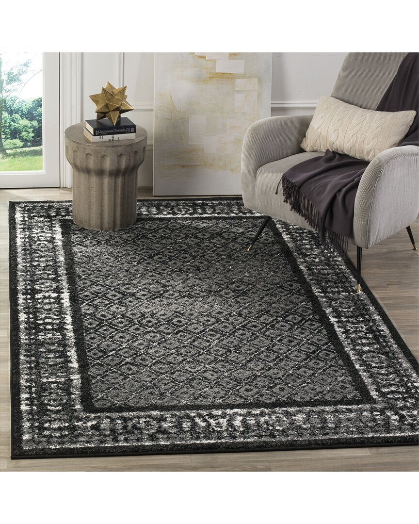 Safavieh Adirondack Overcast Power Loomed Rug Black / Silve In Black