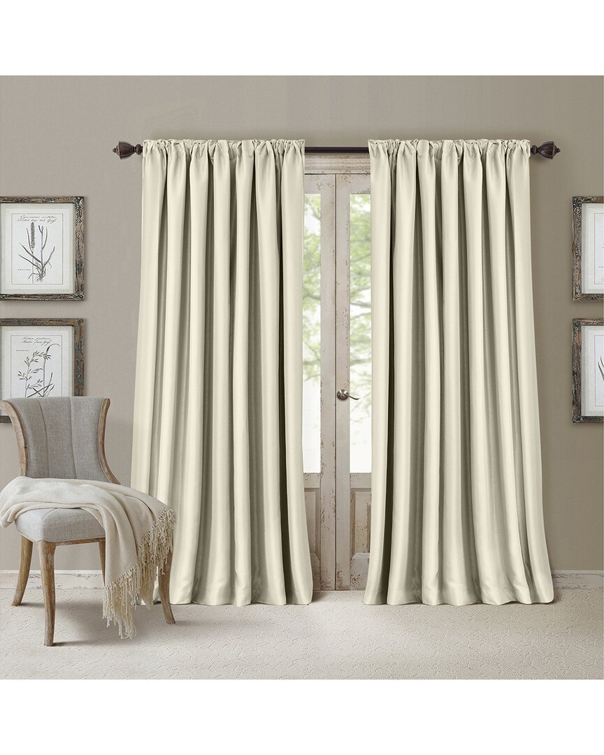 Elrene All Seasons Blackout Window Curtain In White