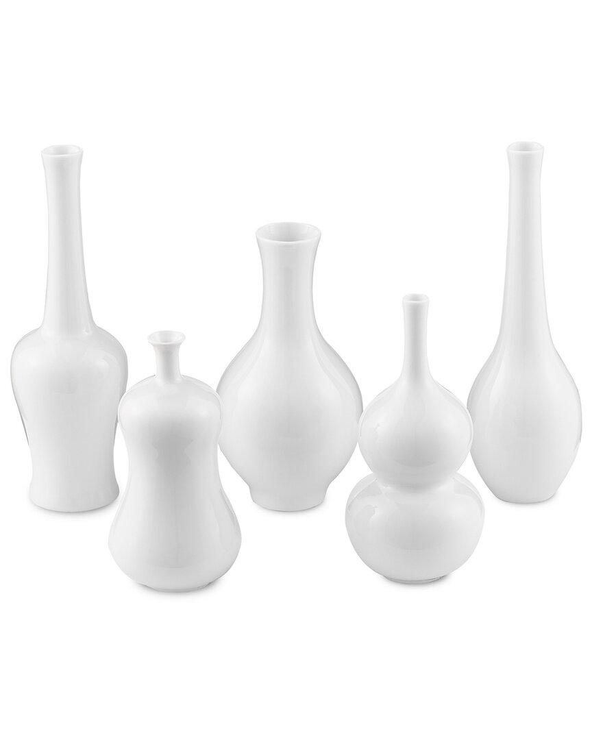 Currey & Company Imperial Small Vase Set In White