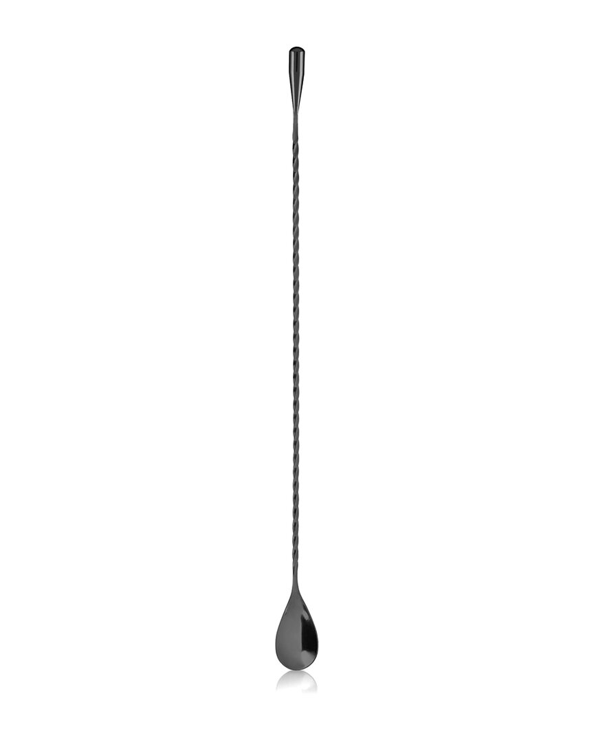 Viski Gunmetal Weighted Barspoon In Black