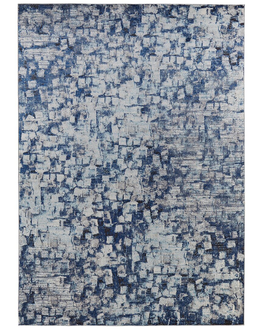 Shop Weave & Wander Adelmo Modern Abstract Polypropylene & Polyester Accent Rug In Blue