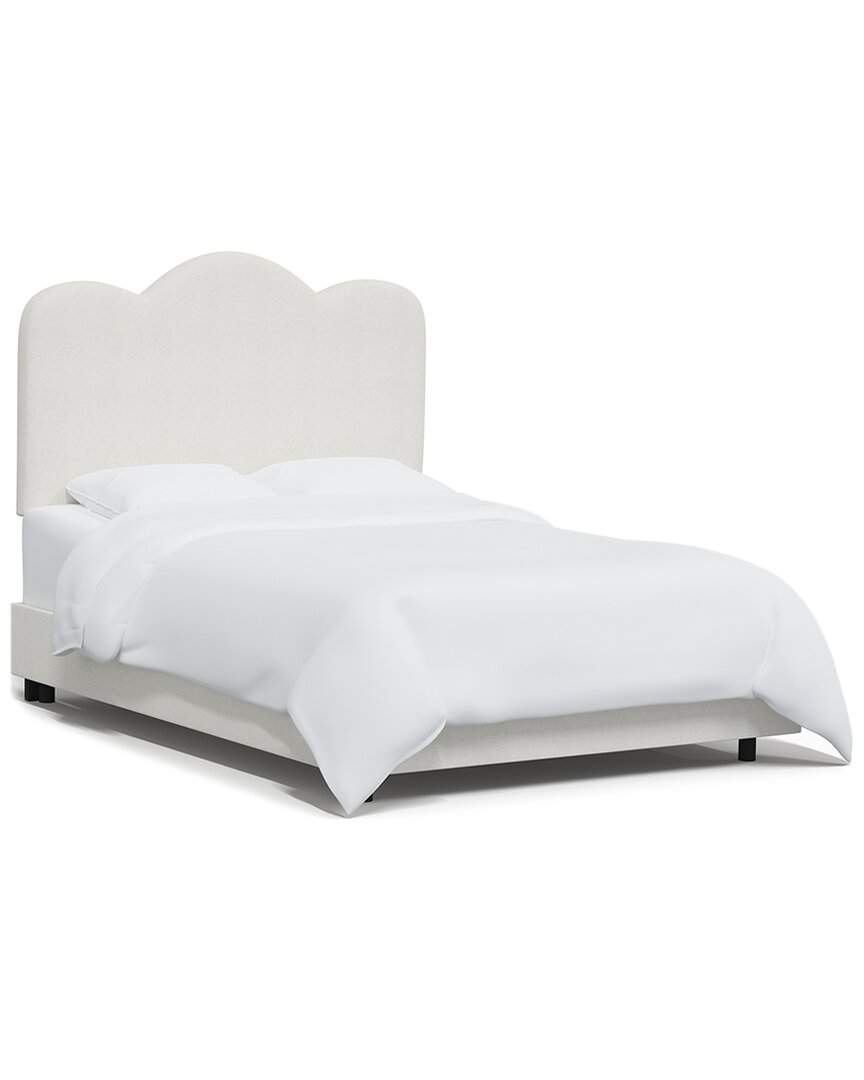 Skyline Furniture Scallop Bed In White
