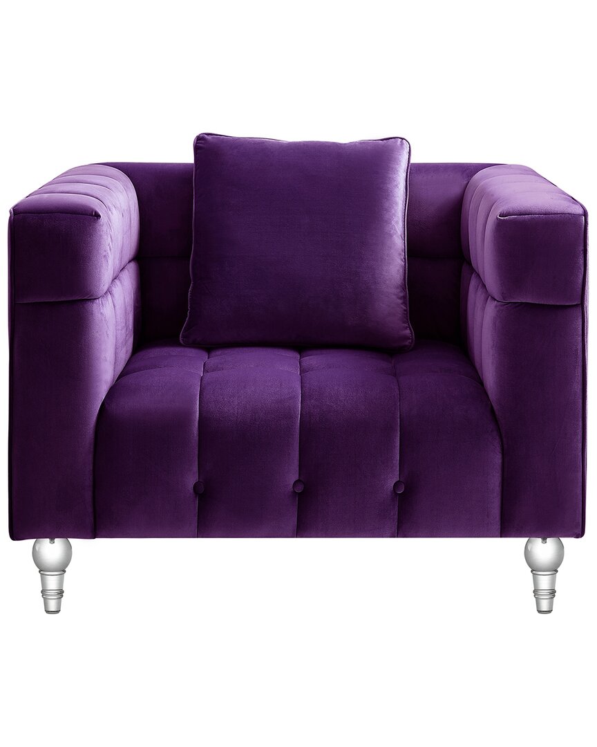 Inspired Home Lyla Club Chair In Purple