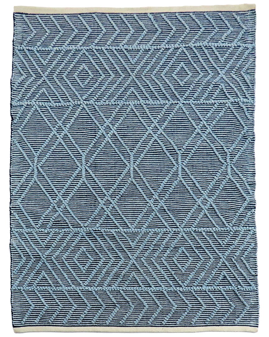 National Tree Company Hand Woven Outdoor Rug In Blue