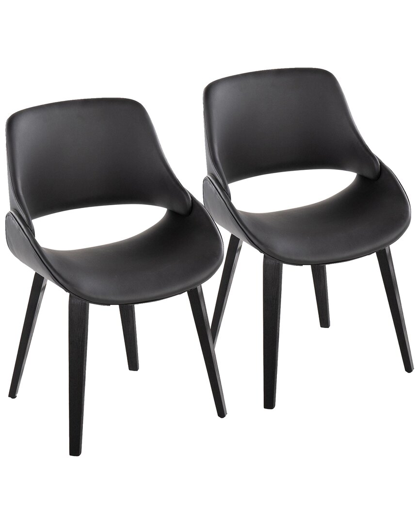 Lumisource Fabrico Chair - Set Of 2 Ch-fabricopu-hlbw2 Bkbk2