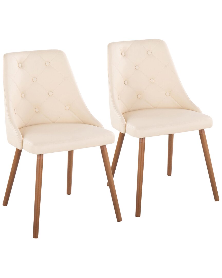 Lumisource Giovanni Chair - Set Of 2 Ch-giovpu-wtpr1 Wlcr2