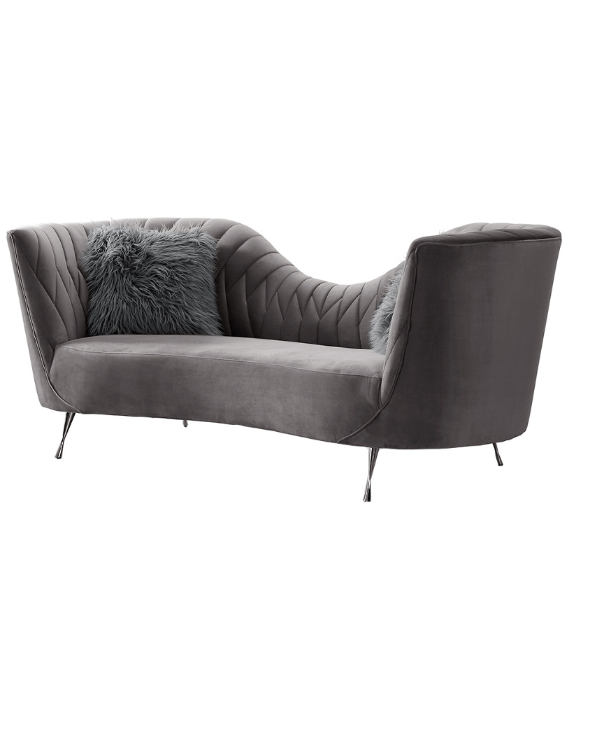 Tov Eva Grey Velvet Sofa