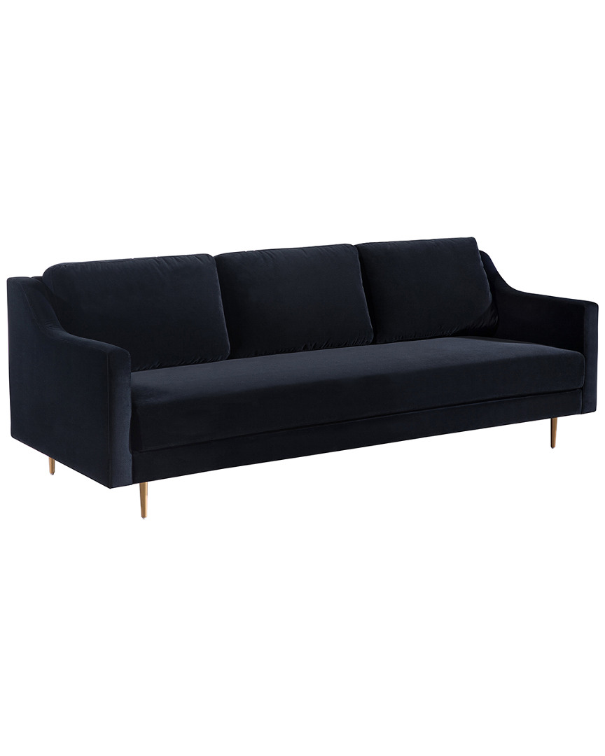 Tov Milan Black Velvet Sofa