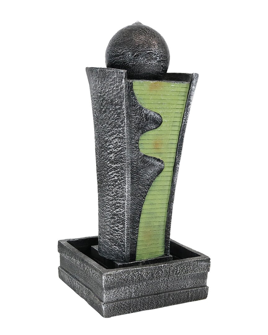 Sunnydaze Art Deco Rippling Stream Outdoor Water Fountain In Grey