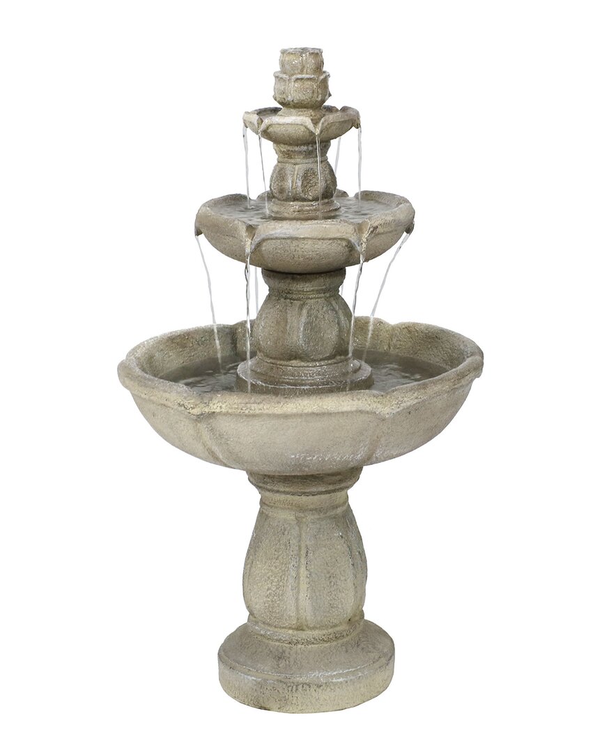 Shop Sunnydaze Birds' Delight Outdoor Water Fountain Backyard Birdbath Feature In Brown